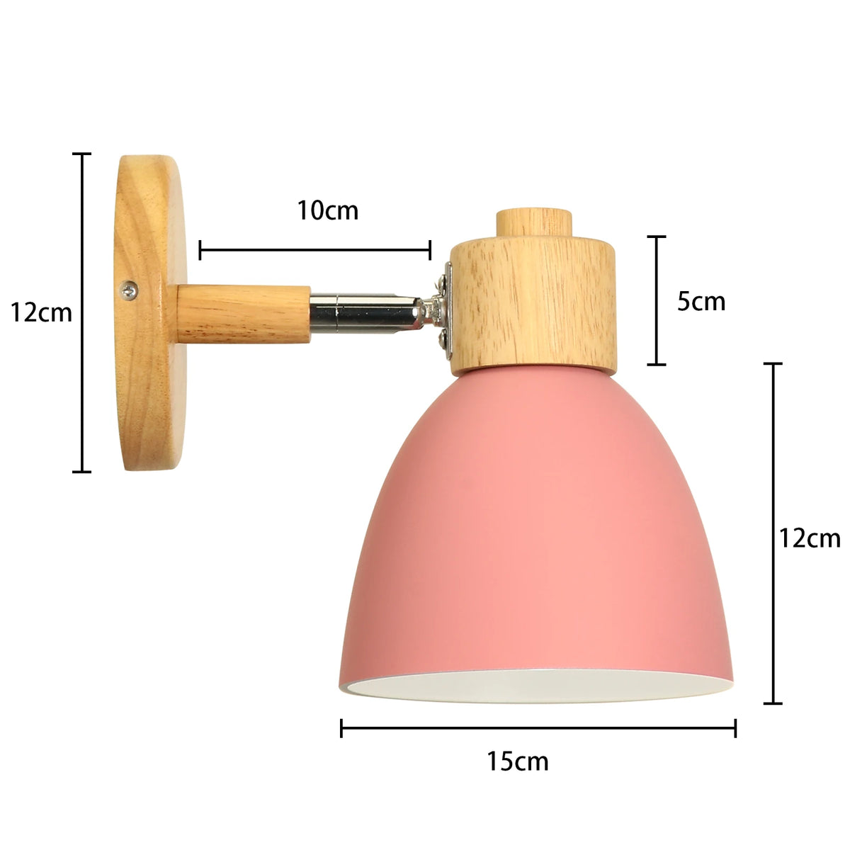 Nordic wooden LED wall light modern home decor - vue 23 sur 23