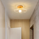 Nordic Japanese-style wooden ceiling light for entrance