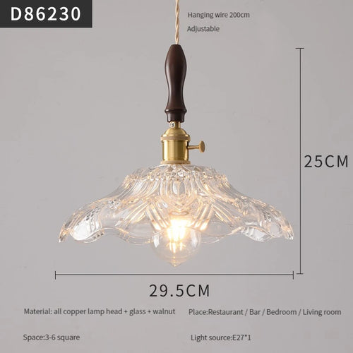 Modern brass and glass pendant light for interiors - vue 11 sur 30