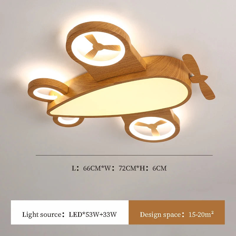 Nordic design LED airplane ceiling light for children's room