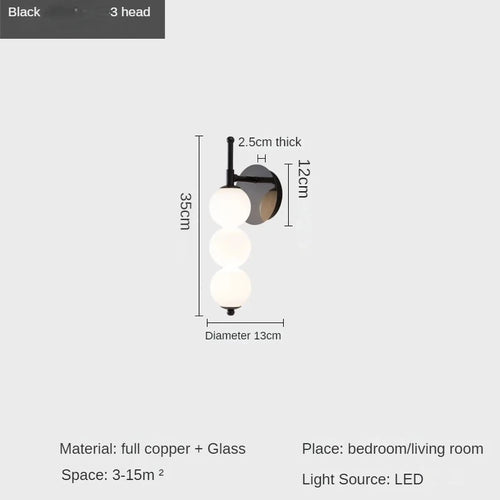 Modern copper wall light for interior decoration - vue 10 sur 12