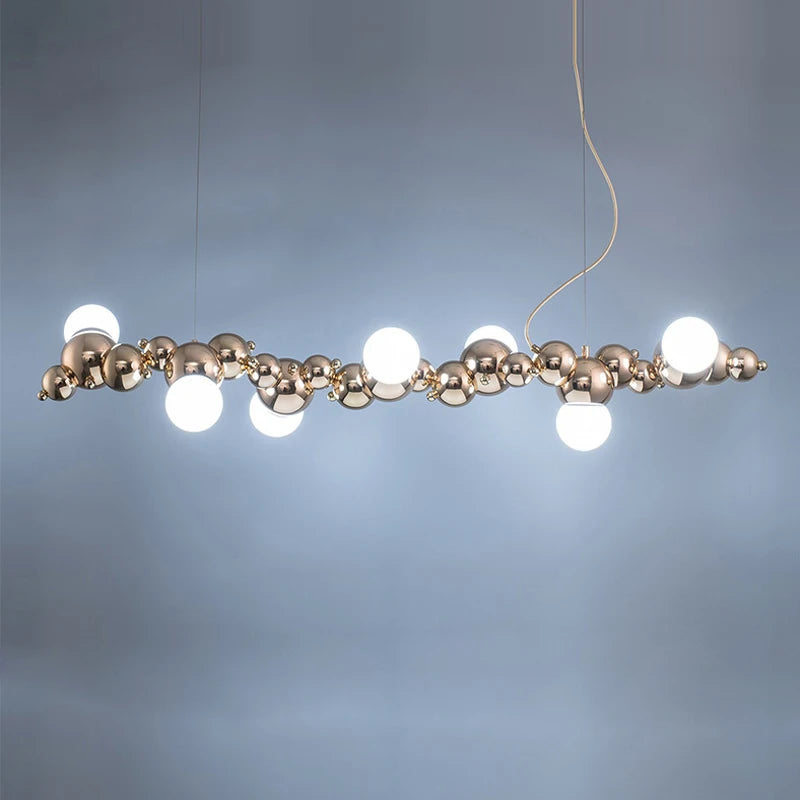 Dimmable LED molecular design chandelier trend 2024 - vue 3 sur 16