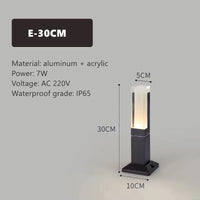 Simple outdoor LED lamp for garden and landscape lighting