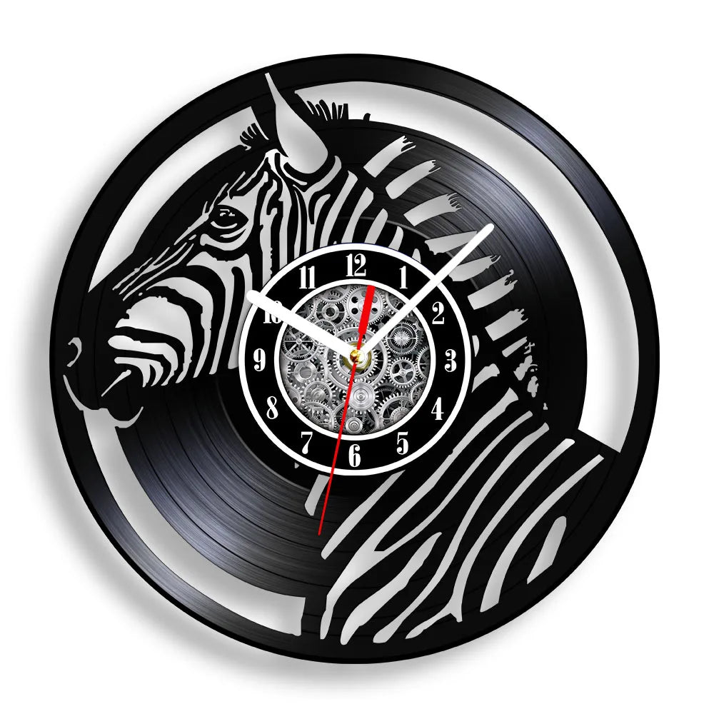 horse vinyl wall clock equestrian decoration handmade unique gift - vue 19 sur 22