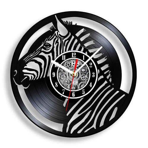 horse vinyl wall clock equestrian decoration handmade unique gift - vue 19 sur 22