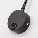 Modern LED wall light with flexible arm and switch