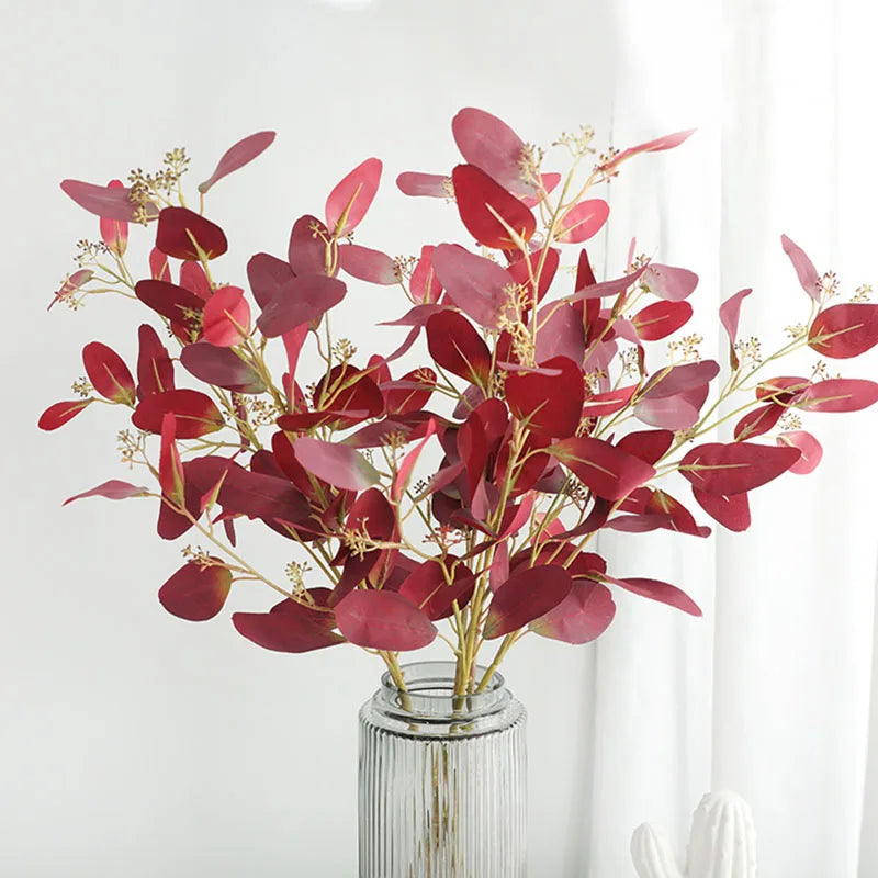 Artificial green leaves for indoor and outdoor decoration