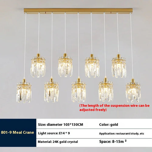 Luxury crystal lamp for elegant modern interiors - vue 9 sur 14