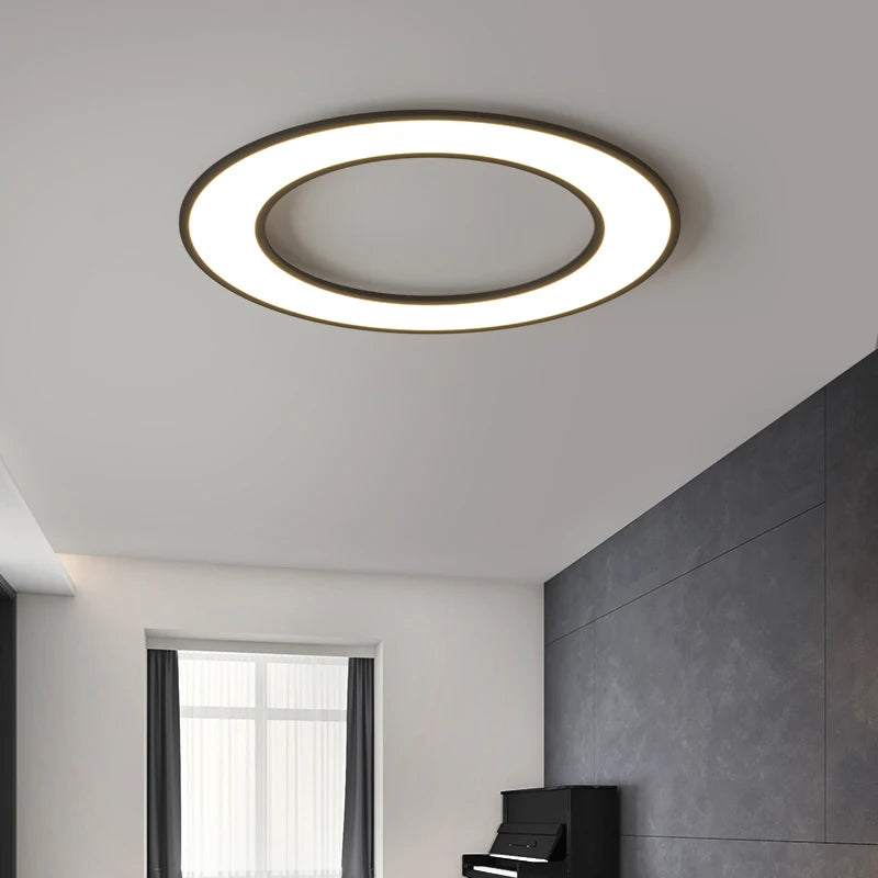 Ultra-thin modern LED ceiling light for decorative indoor lighting - vue 3 sur 18