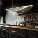 Modern designer iron and acrylic pendant light for a luxury atmosphere