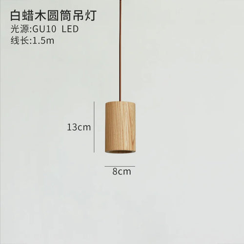 Japanese style wooden pendant light for interior decoration - vue 11 sur 10