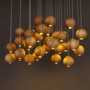 Modern wooden LED pendant light GZMJ with multiple heads