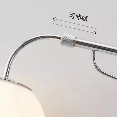 led wall light with glass swing arm for reading - vue 6 sur 7