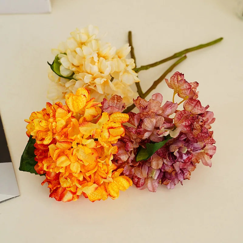 Vintage artificial hydrangea flower for decoration and bouquets