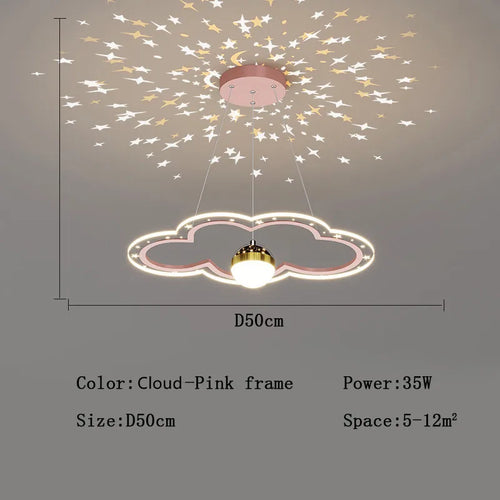 Creative luminous star chandelier for children's room - vue 16 sur 21