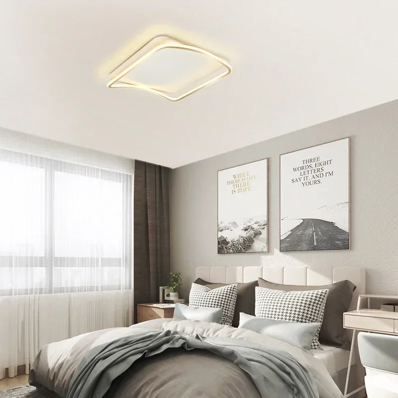 Modern LED ceiling light for elegant and simple interior decor - vue 6 sur 12