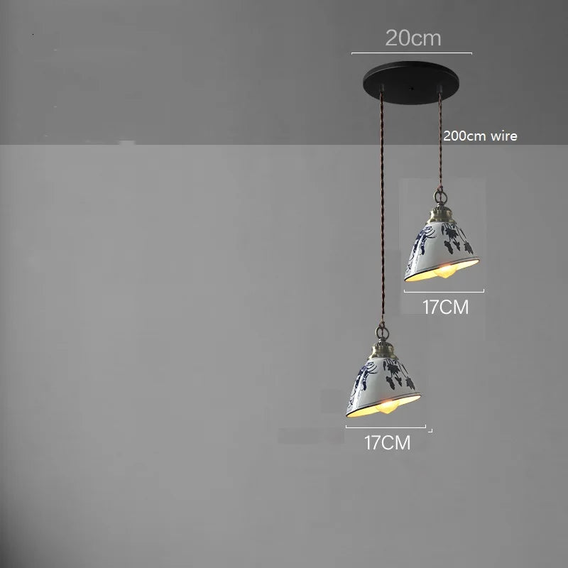Modern ceramic LED pendant light for home interiors - vue 14 sur 29