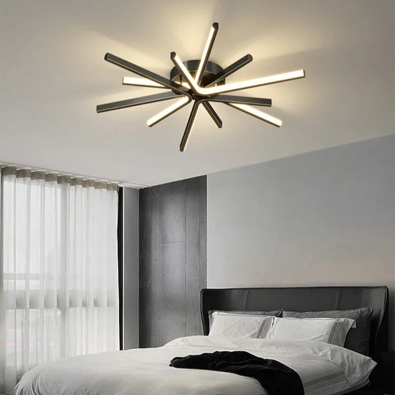 Modern copper LED ceiling light for artistic decor