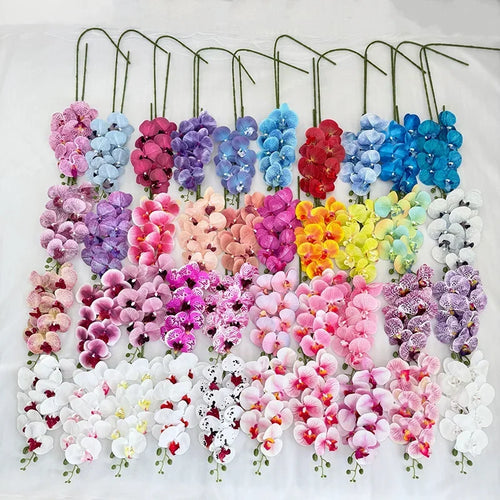 Artificial butterfly orchid 7 heads elegant floral decoration - vue 2 sur 40