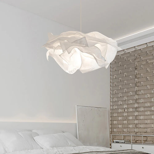 Minimalist paper LED chandelier for DIY indoor lighting - vue 6 sur 12