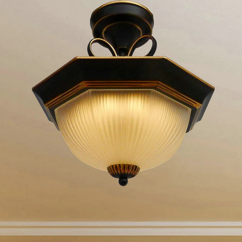 Vintage retro LED ceiling light classic design - vue 4 sur 8