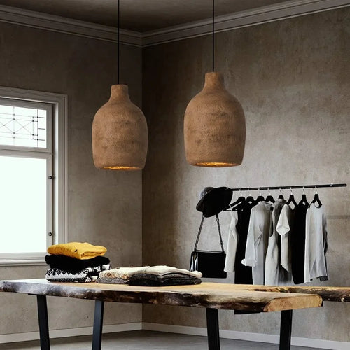 Nordic wabi-sabi pendant light for restaurants, bars and interior decor - vue 5 sur 12