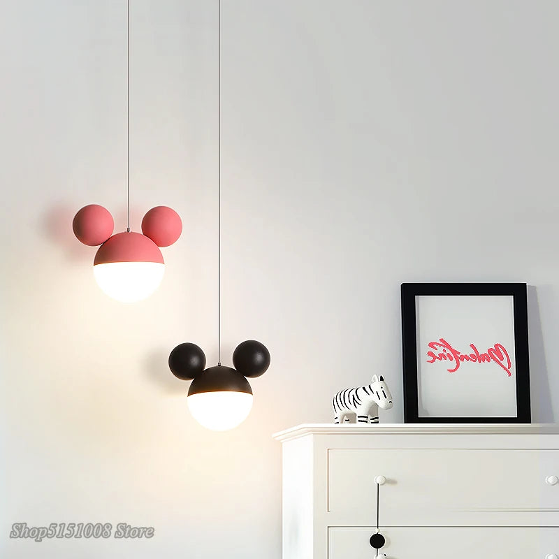 Mickey LED pendant lamp for children's eye care - vue 3 sur 8
