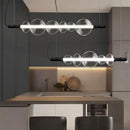Glass pendant chandelier with LED lights for modern decor