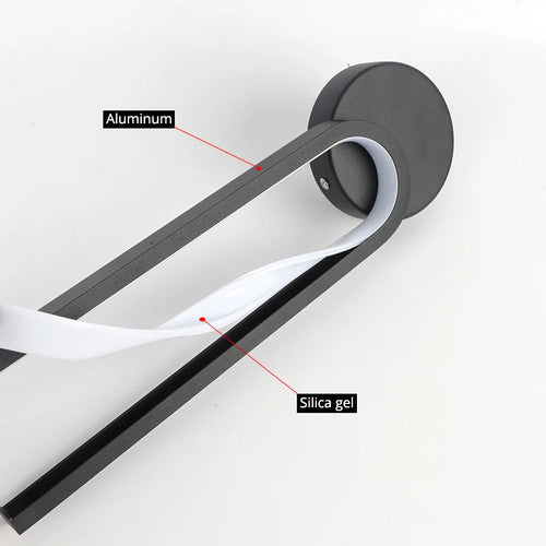 aluminium and silicone LED wall light - vue 8 sur 14