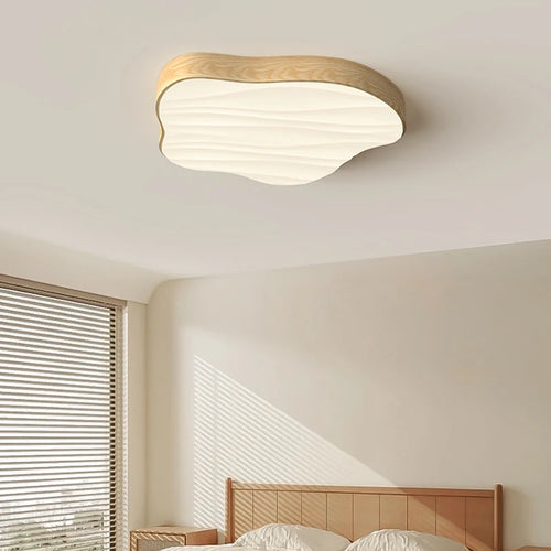 Modern simple wood grain chandeliers for home lighting - vue 5 sur 14