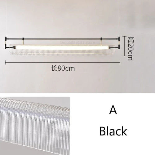 Modern Italian minimalist acrylic LED pendant light - vue 13 sur 18