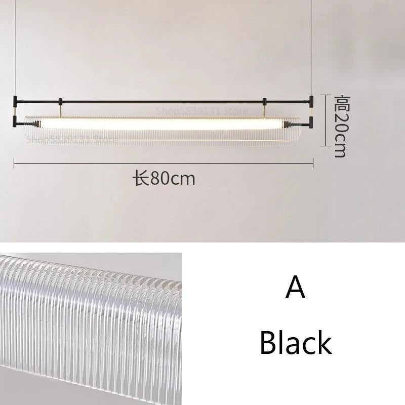 Modern Italian minimalist acrylic LED pendant light - vue 12 sur 18