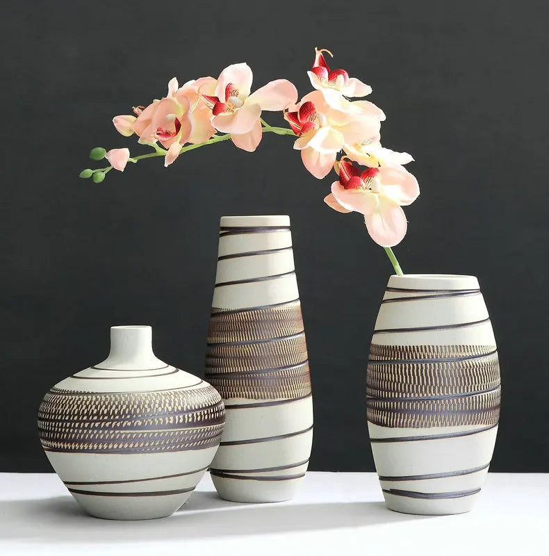 handmade ceramic vase for home decor and floral arrangements