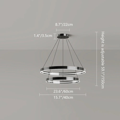Modern metal chandelier for elegant indoor lighting - vue 17 sur 16