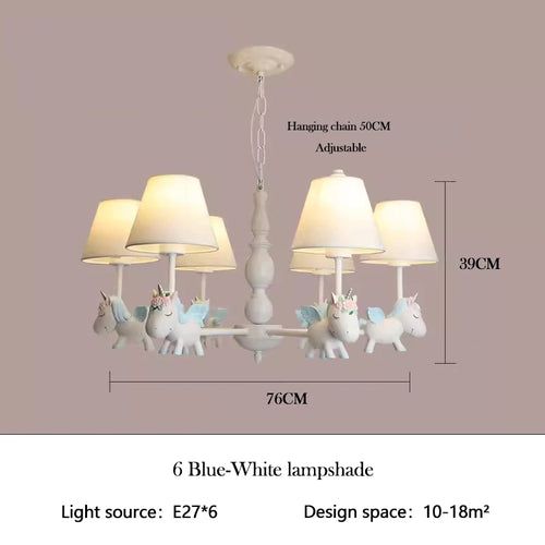 Nordic style rotating LED children’s chandelier, romantic and cosy - vue 19 sur 24
