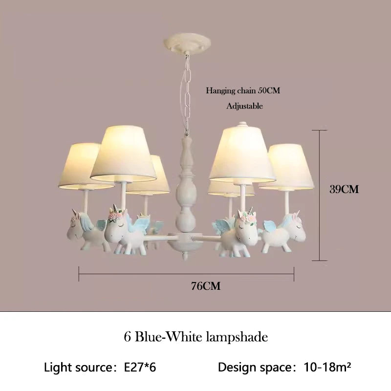 Nordic style rotating LED children’s chandelier, romantic and cosy - vue 18 sur 24
