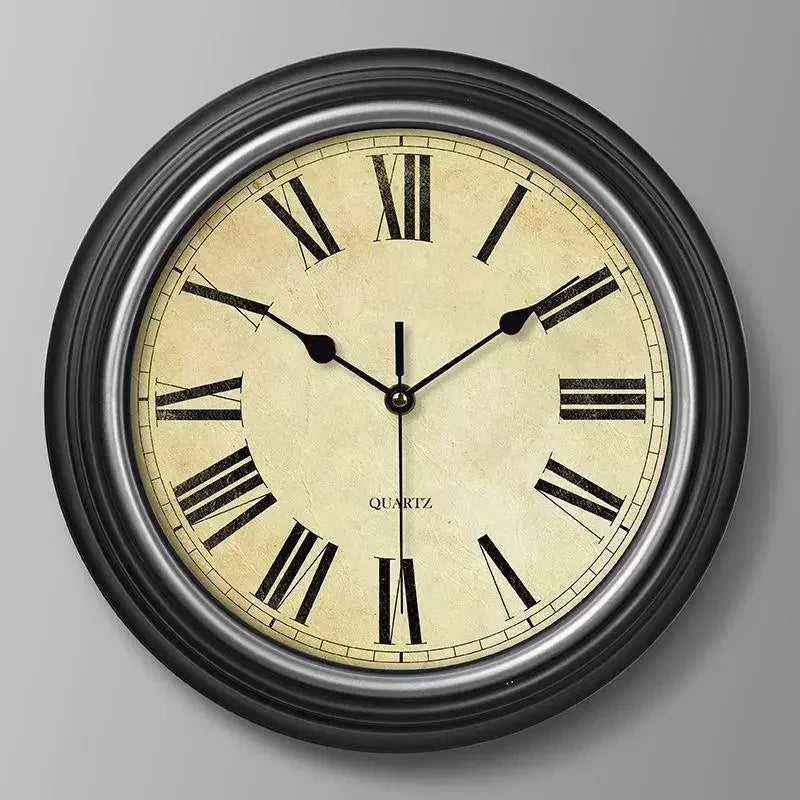 Nordic retro silent wall clock for stylish interior - vue 14 sur 15