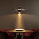 Simple designer flying saucer LED pendant light for indoor use