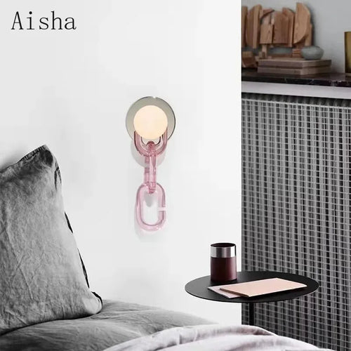 Nordic glass wall light for interior decoration - vue 4 sur 9