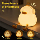 Rechargeable silicone duck night light USB dimmable birthday gift