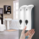 double head manual soap dispenser no drilling for bathroom