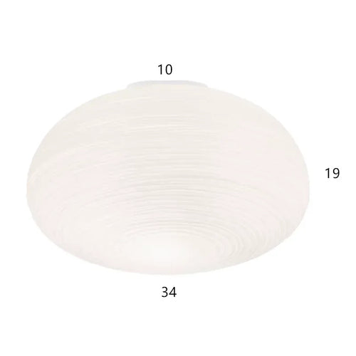 Modern Japanese style glass LED pendant light for elegant interiors - vue 15 sur 14
