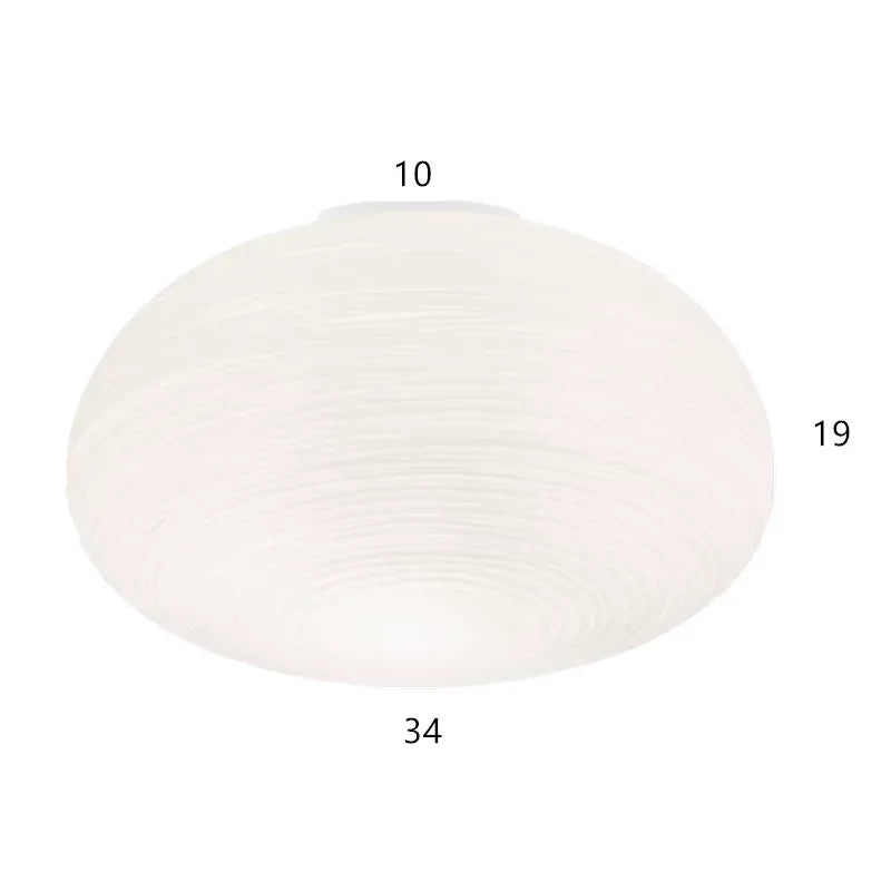 Modern Japanese style glass LED pendant light for elegant interiors - vue 14 sur 14