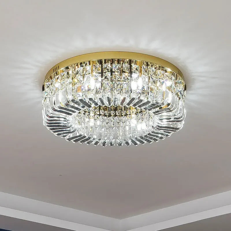 Modern nordic crystal LED ceiling light for interiors - vue 7 sur 7