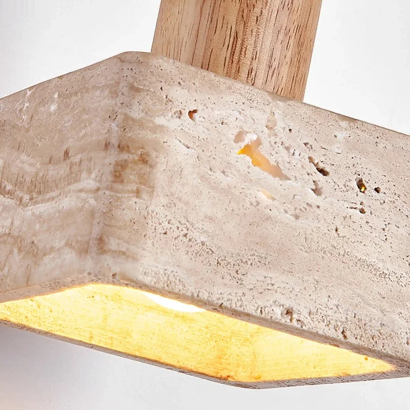 Solid wood pendant light for creative retro interior decor - vue 5 sur 7