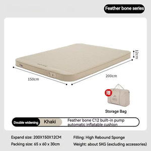 matelas gonflable portable pour camping et pique-nique familial