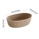 Oval cotton rope baskets for storage and organization