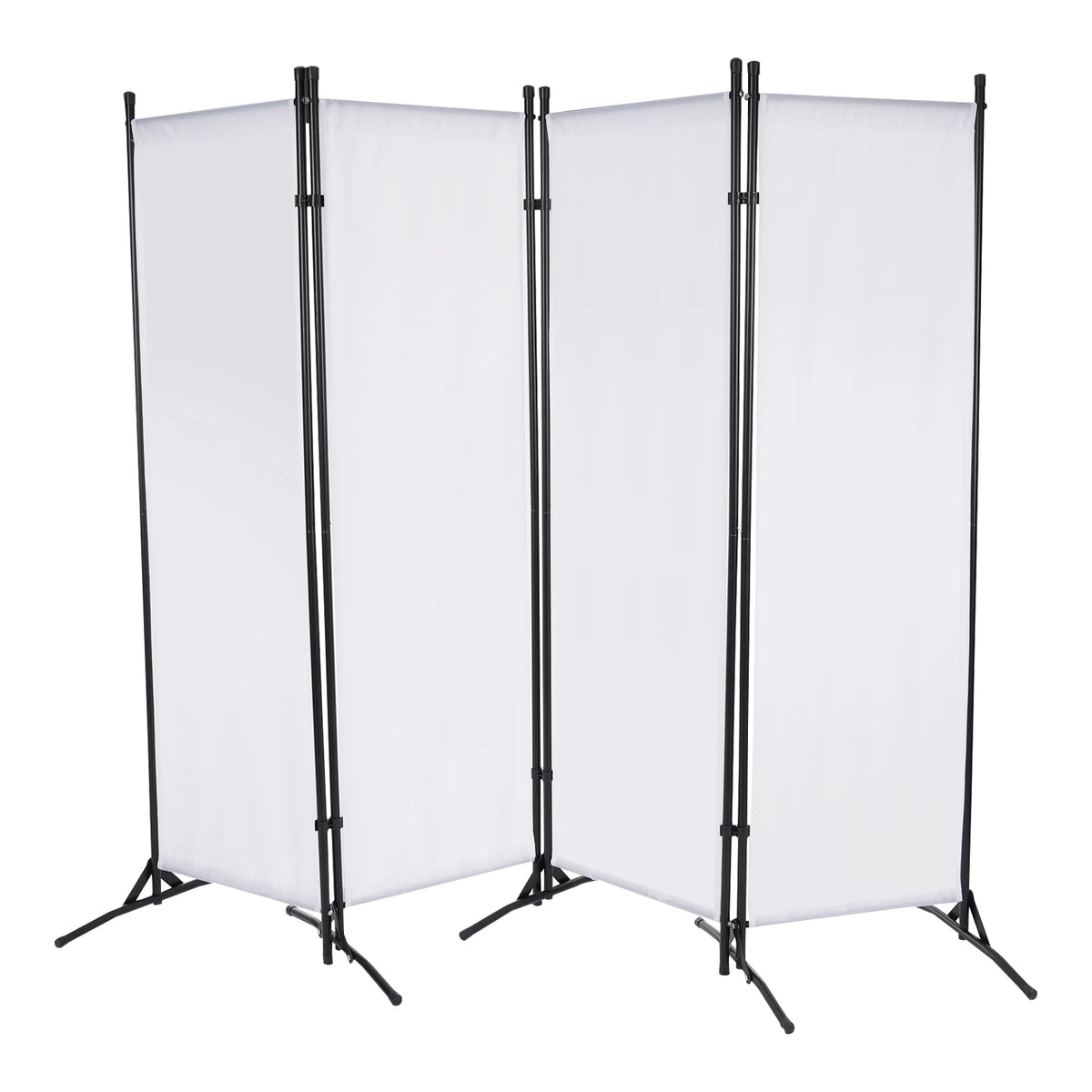 3/4 Panel Folding Room Divider Freestanding Tall Privacy Screens Partition Office/Room Partition Divider, 2.6×1.8m / 2×1.7m