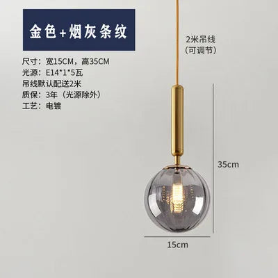 Modern glass pendant light for elegant interior decor - vue 23 sur 24