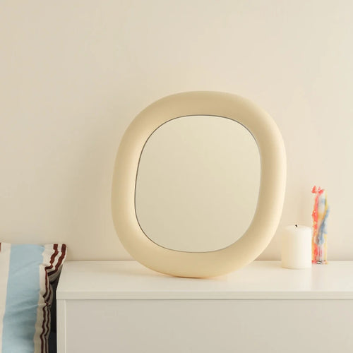 cute round decorative mirrors for makeup hanging handheld - vue 4 sur 8